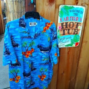 Vtg U.S. Navy Hawaiian Shirt Made in Hawaii, USA